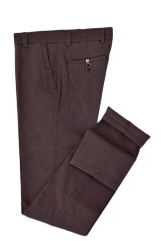 Erkek Silim Fit Kahverengi Kanvas Pantolon BGL-ST03324 KAHVE - 38