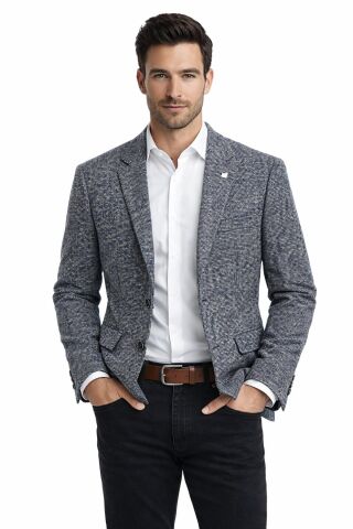 Erkek Tek Spor Ceket 4 Drop Çift Yırtmaçlı Mevsimlik BGL-ST05331