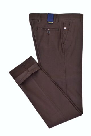 Erkek Silim Fit Kahverengi Kanvas Pantolon BGL-ST03324 KAHVE - 38