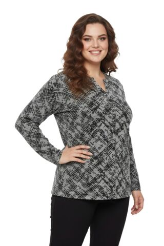 Kadın Yumoş Düğmeli Modelli Bluz BGL-ST05135 GRİ - 42