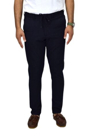 Erkek Jogger Silim Fit Kumaş Pantolon P1005 BGL-ST04503 LACİVERT - 30