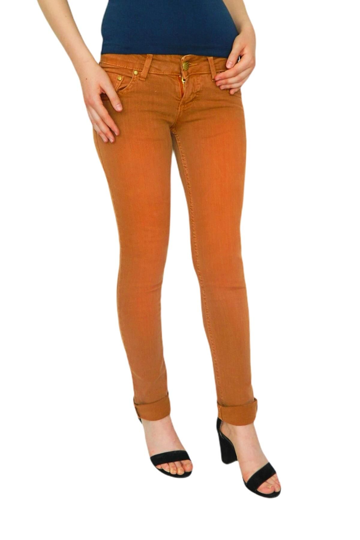 Kadın Kanvas Pantolon Düşük Bel 308-35-07