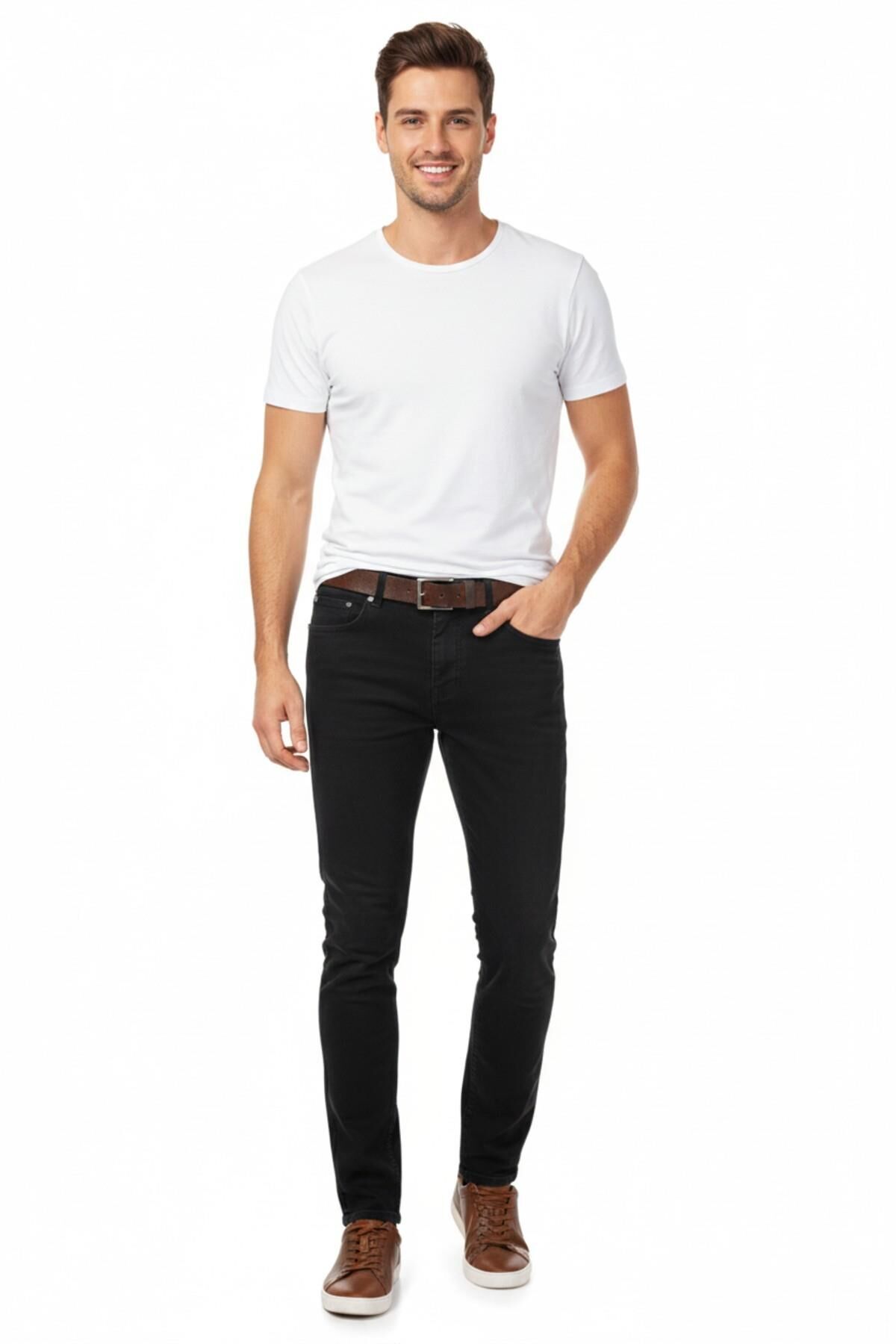 Erkek Silim Fit Jeans Model Pantolon 310 BGL-ST04976 ANTRASİT - 33/34