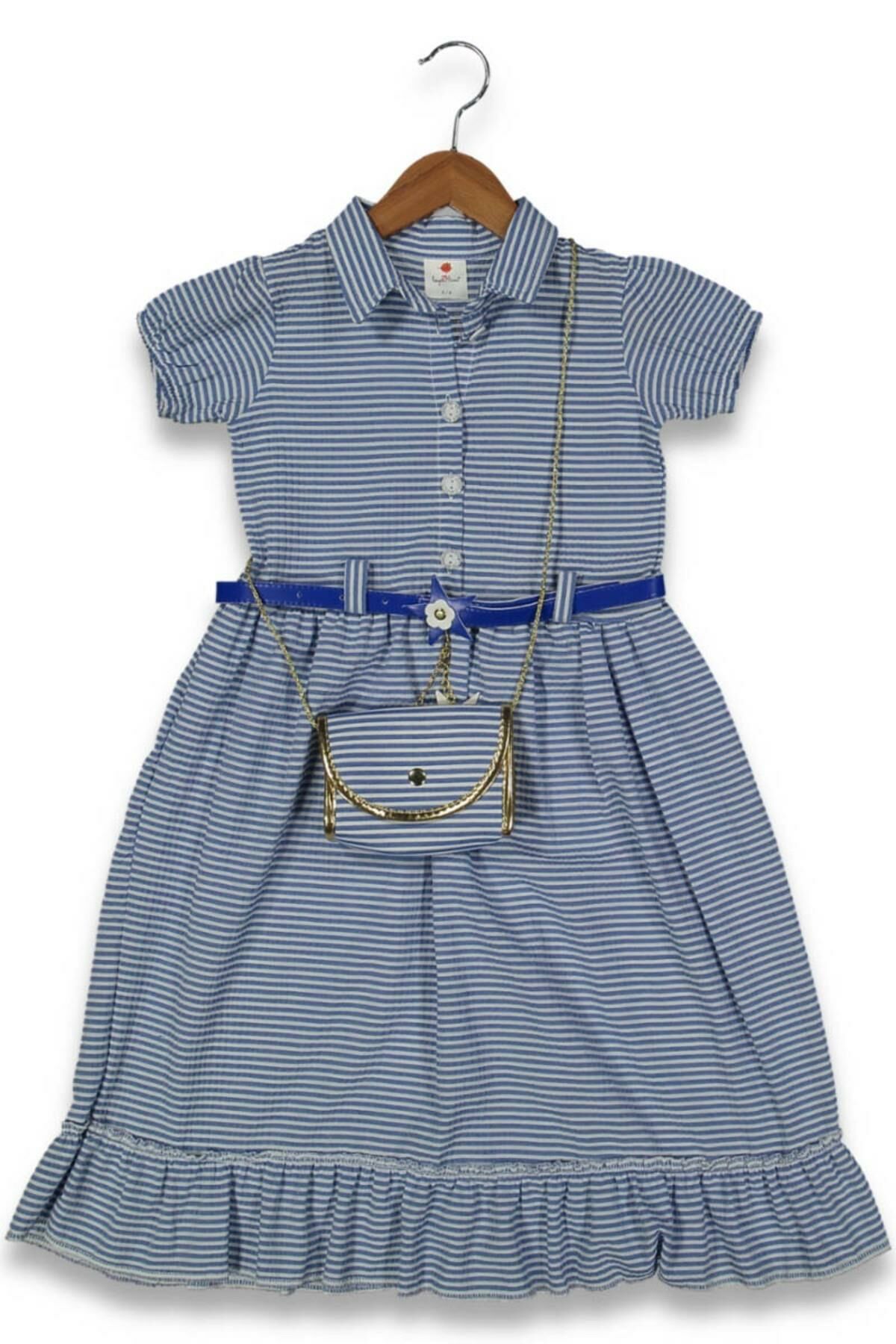 Kız Çocuk Çizgili Elbise BGL-ST04440