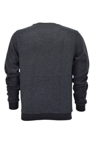 Erkek Sıfır Yaka Sweatshirt  6834 BGL-ST04022 SİYAH - L