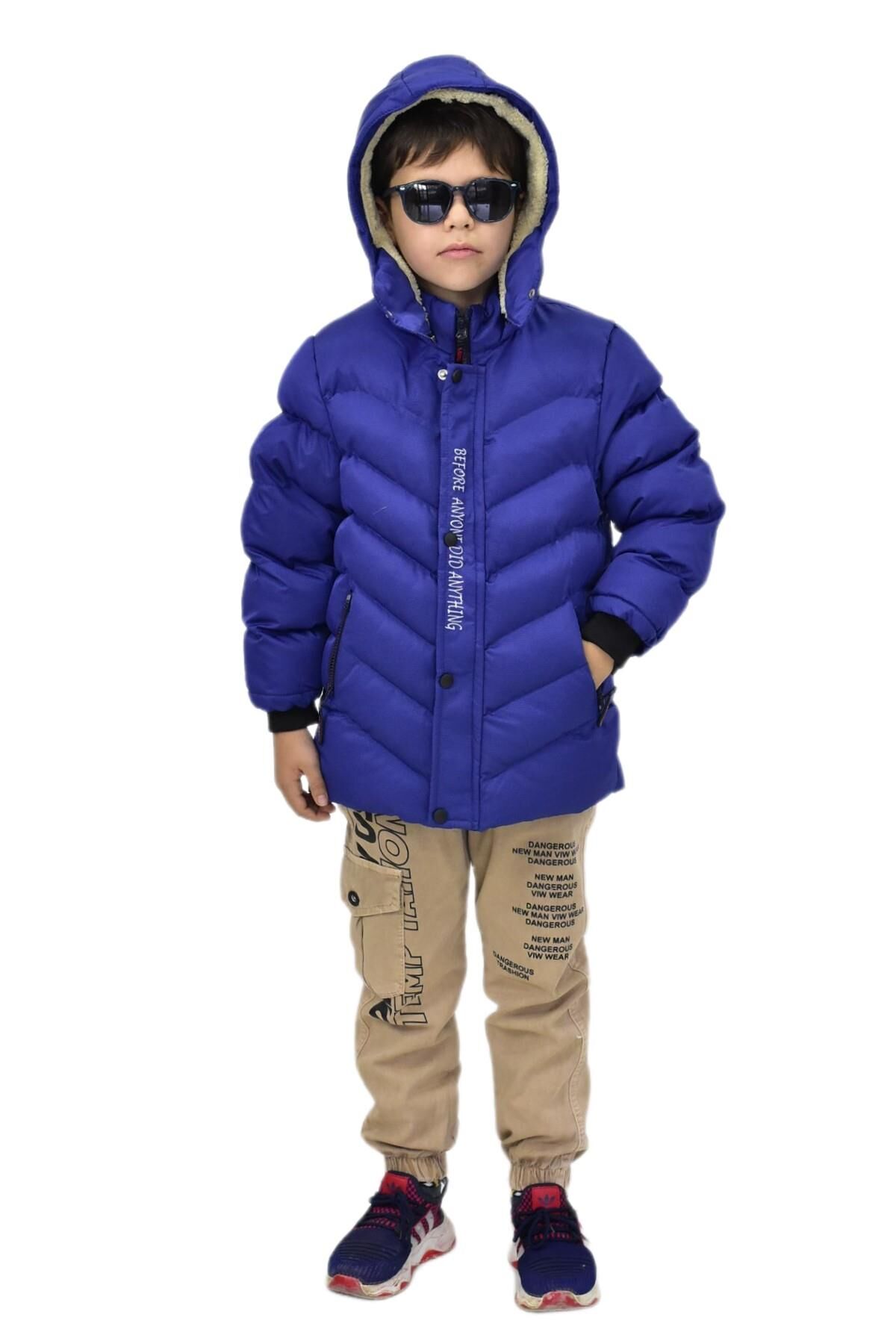 Erkek Çocuk Kapüşonlu Mont BS-0411 İNDİGO - 11 YAŞ