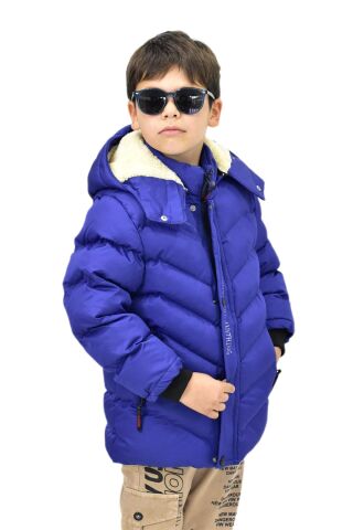 Erkek Çocuk Kapüşonlu Mont BS-0411 İNDİGO - 9 YAŞ