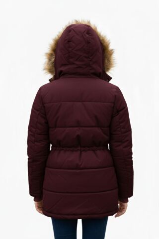 Kız Çocuk Kapüşonlu Mont BS-2022 BORDO - 13 YAŞ