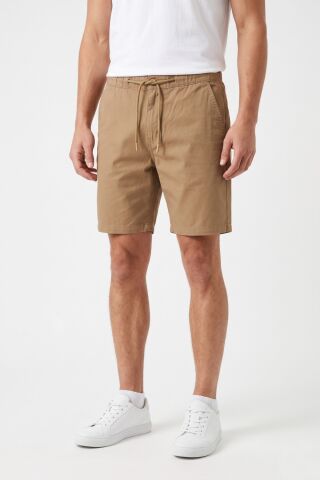 Erkek Kanvas Lastikli Cepli Şort BGL-ST05522 CAMEL - 2XL