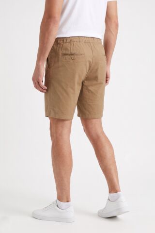 Erkek Kanvas Lastikli Cepli Şort BGL-ST05522 CAMEL - 2XL