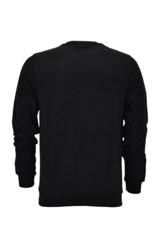 Erkek Sıfır Yaka Sweatshirt  6834 BGL-ST04022 SİYAH - L