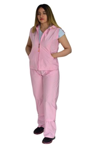 Kadın Yelek Eşofman Takım MD-10158 PEMBE - S