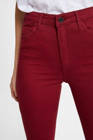 Kadın Bordo Kanvas Bilek Pantolon 239-004718-1020