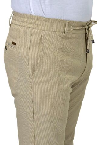 Erkek Bej Rengi Jogger Lastikli Pantolon 1920 BGL-ST04419 BEJ - 48