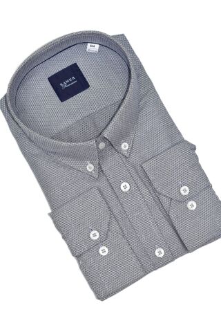 Erkek Büyük Beden Klasik Tek Cepli Uzun Kol Gömlek 4069 BGL-ST05529 LACİVERT - 6XL