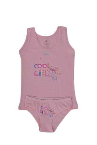 Kız Çocuk Cool Baskılı Atlet Külot Takım 8623 BGL-ST03484 SARI - 5 Yaş