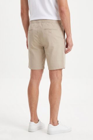 Erkek Kanvas Lastikli Cepli Şort BGL-ST05522 TAŞ - 2XL