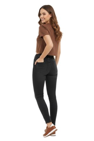 Kadın Yüksek Bel Jeans Dar Paça Pantolon 2248 BGL-ST02900 FÜME - 30/32
