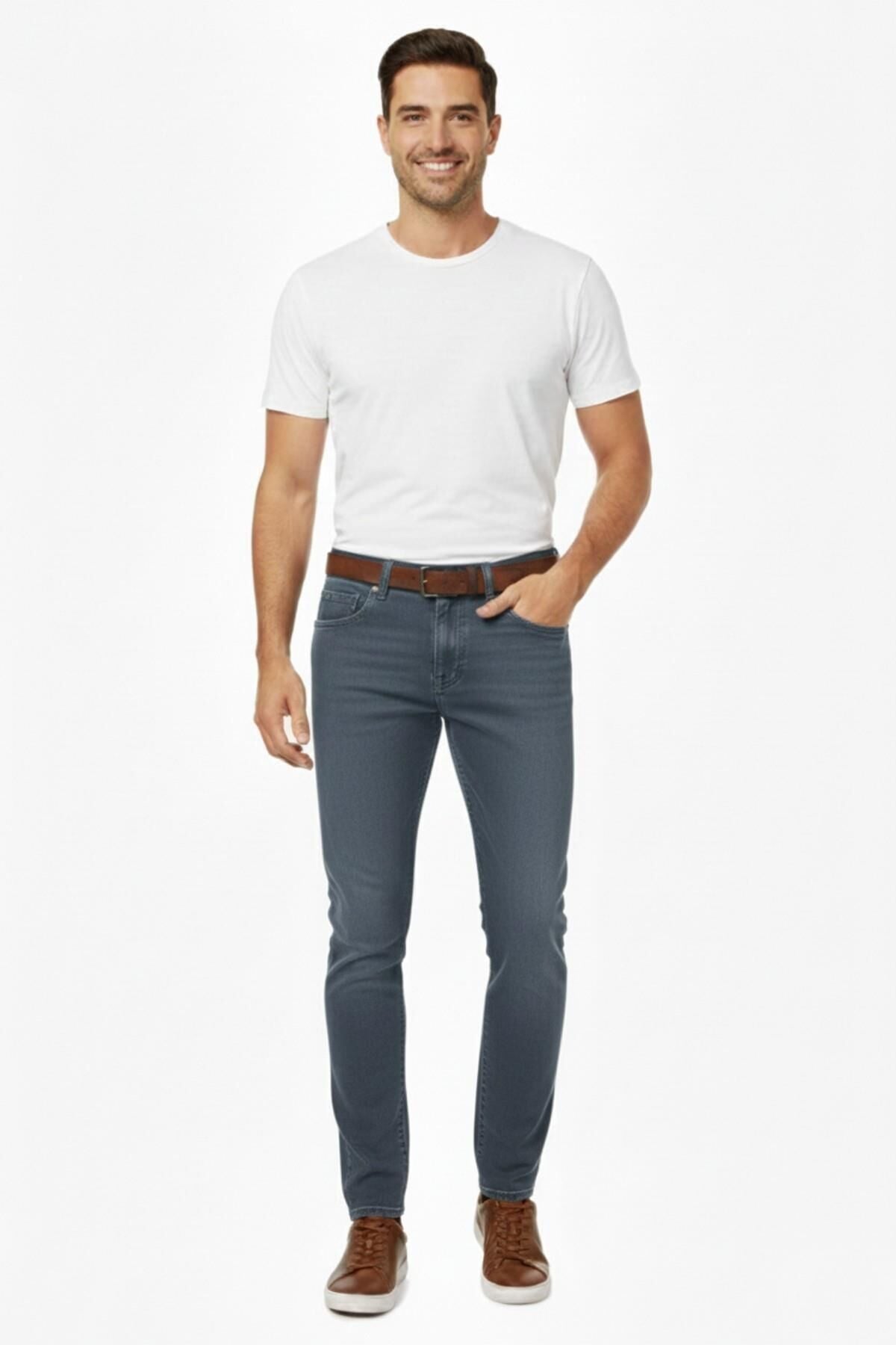 Erkek Silim Fit Jeans Model Pantolon 310 BGL-ST04976 K.GRİ - 32