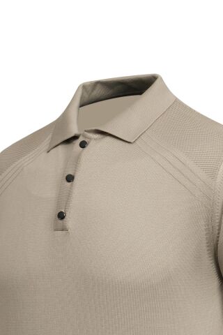 Erkek Polo Yaka Düğmeli Kısa Kollu Tişört Klasik Kalıp BGL-ST05546 BEJ - 2XL
