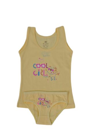 Kız Çocuk Cool Baskılı Atlet Külot Takım 8623 BGL-ST03484 SARI - 7 YAŞ