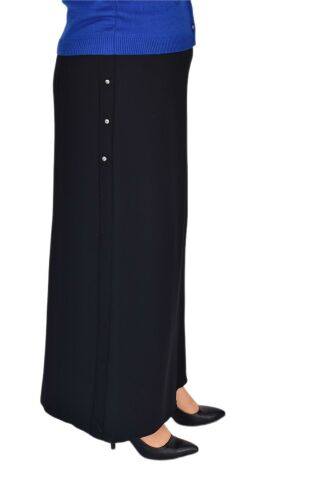 Kadın Uzun Etek Kapalı Yırtmaç Zincir 3 Düğme Detaylı 210 BGL-ST03791