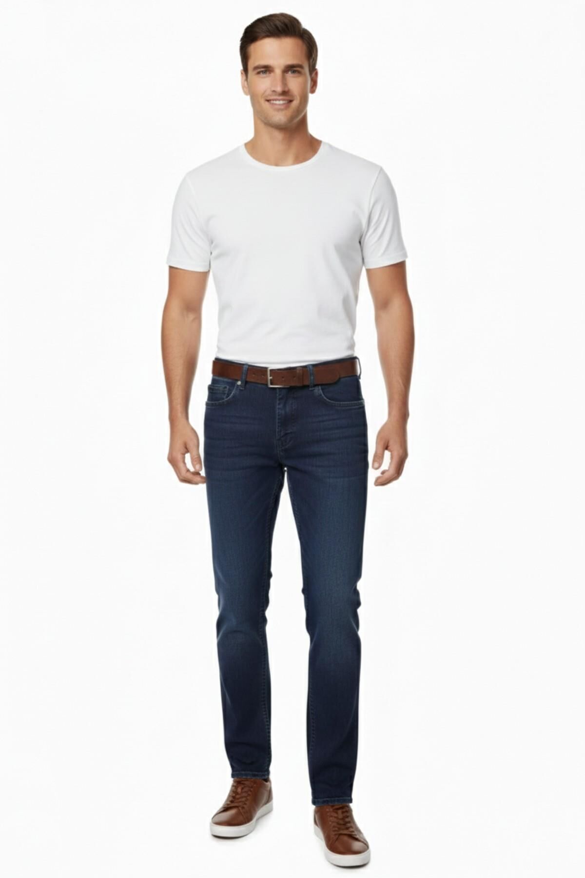 Erkek Comfort  Fit Jeans Pantolon 1600 BGL-ST04970 A.LACİVERT - 32