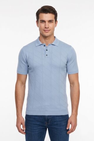 Erkek Polo Yaka Düğmeli Kısa Kollu Tişört Klasik Kalıp BGL-ST05547
