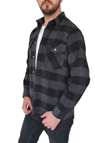 Erkek Oduncu Çift Cep Kapaklı Regular Fit Gömlek BGL-ST02338