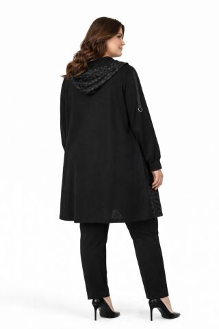 Kadın Kapüşonlu Fermuarlı Cepli Tunik BGL-ST05323