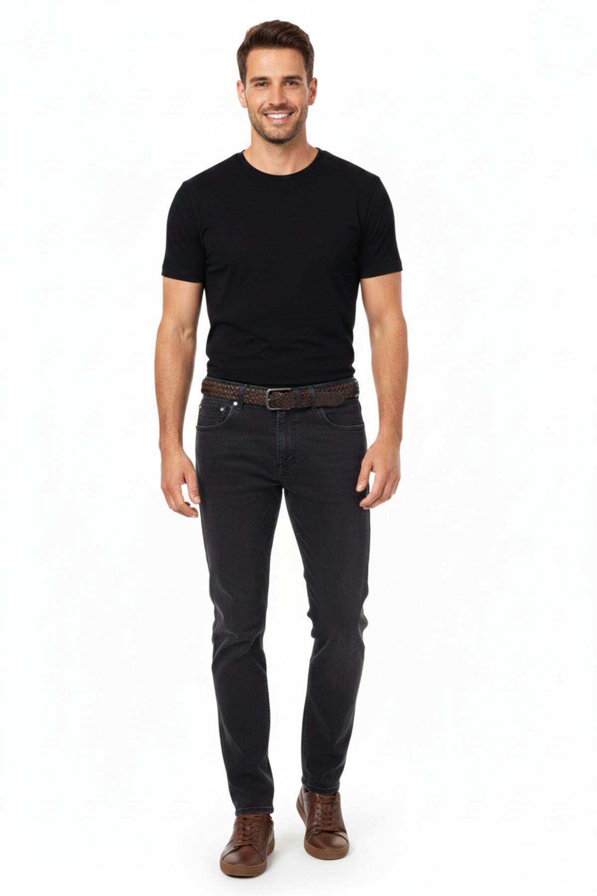 Erkek Comfort  Fit Jeans Pantolon 1625 BGL-ST04971 FÜME - 33/34