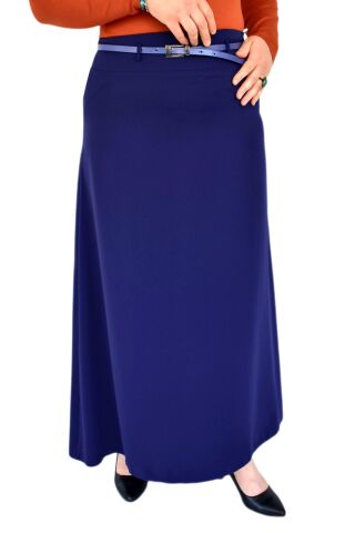 Kadın Uzun Çan Etek BGL-ST02972 LACİVERT - 44