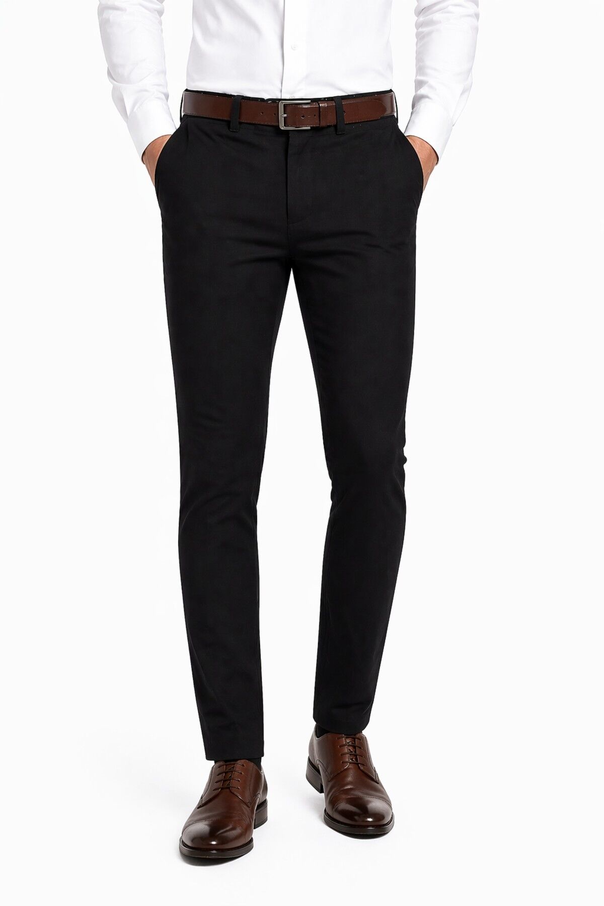 Erkek Silim Fit Spor Kumaş Pantolon BGL-ST05390 SİYAH - 38