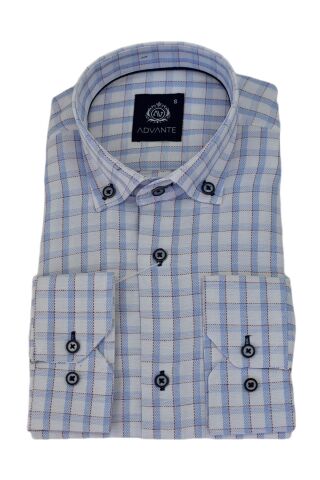 Erkek Klasik Uzun Kol Ekose Gömlek BGL-ST03509