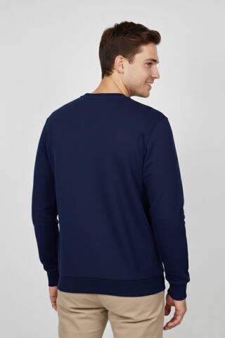 Erkek Büyük Beden Sıfır Yaka Selanik Sweatshirt BGL-ST04871 LACİVERT - 5XL