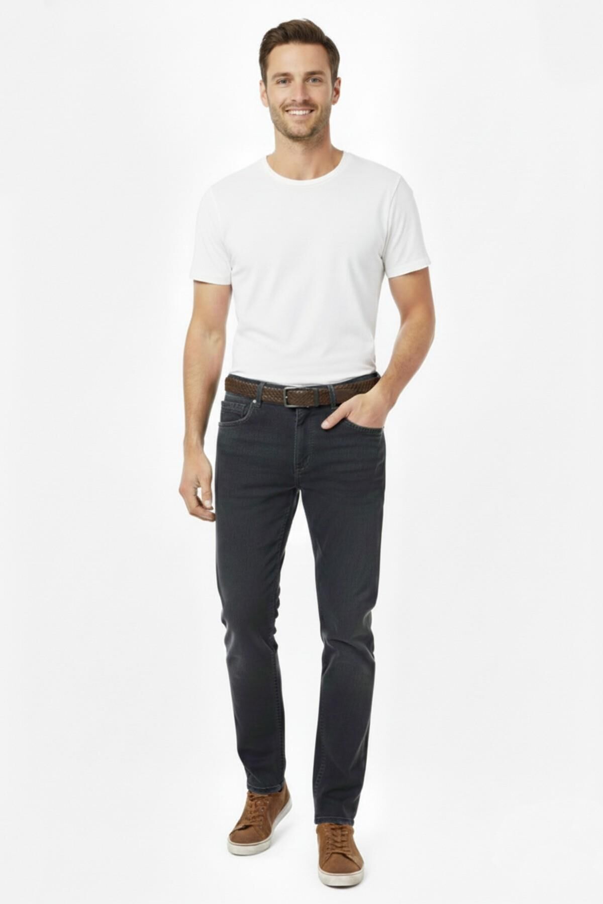 Erkek Comfort  Fit Jeans Pantolon 1625 BGL-ST04971 K.GRİ - 30