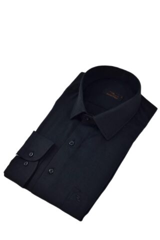 Erkek Klasik Tek Cepli Uzun Kol Gömlek BGL-ST04335 SİYAH - 2XL