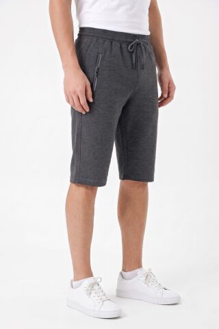 Erkek Rahat Kesim Düz Paça Likralı Kumaş Kapri BGL-ST05581 FÜME - M