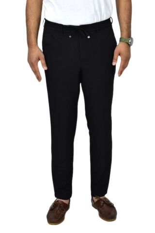 Erkek Jogger Regular Fit Kanvas Pantolon 110 BGL-ST04766 SİYAH - 33/34