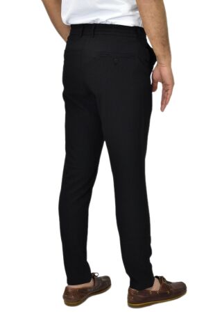 Erkek Jogger Regular Fit Kanvas Pantolon 110 BGL-ST04766 SİYAH - 33/34