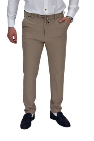 Erkek Beli Lastikli Jogger Pantolon Regular Fit BGL-ST04329 BEJ - 38