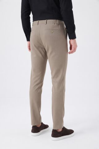 Erkek Regular Kalıp Jogger Pantolon Armürlü Kumaş BGL-ST05633 BEJ - 46