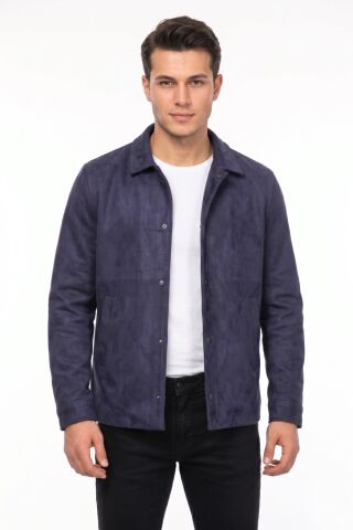 Erkek Siyah Regular Fit Mevsimlik Süet Spor Mont BGL-ST05436
