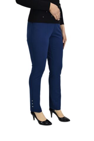 Kadın Kumaş Pantolon Lastikli 2250 BGL-ST01791 İNDİGO - 48