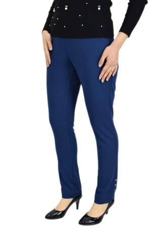 Kadın Kumaş Pantolon Lastikli 2250 BGL-ST01791 İNDİGO - 48