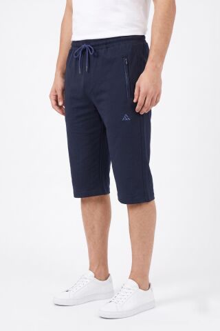 Erkek Rahat Kesim Düz Paça Likralı Kumaş Kapri BGL-ST05581 LACİVERT - XL