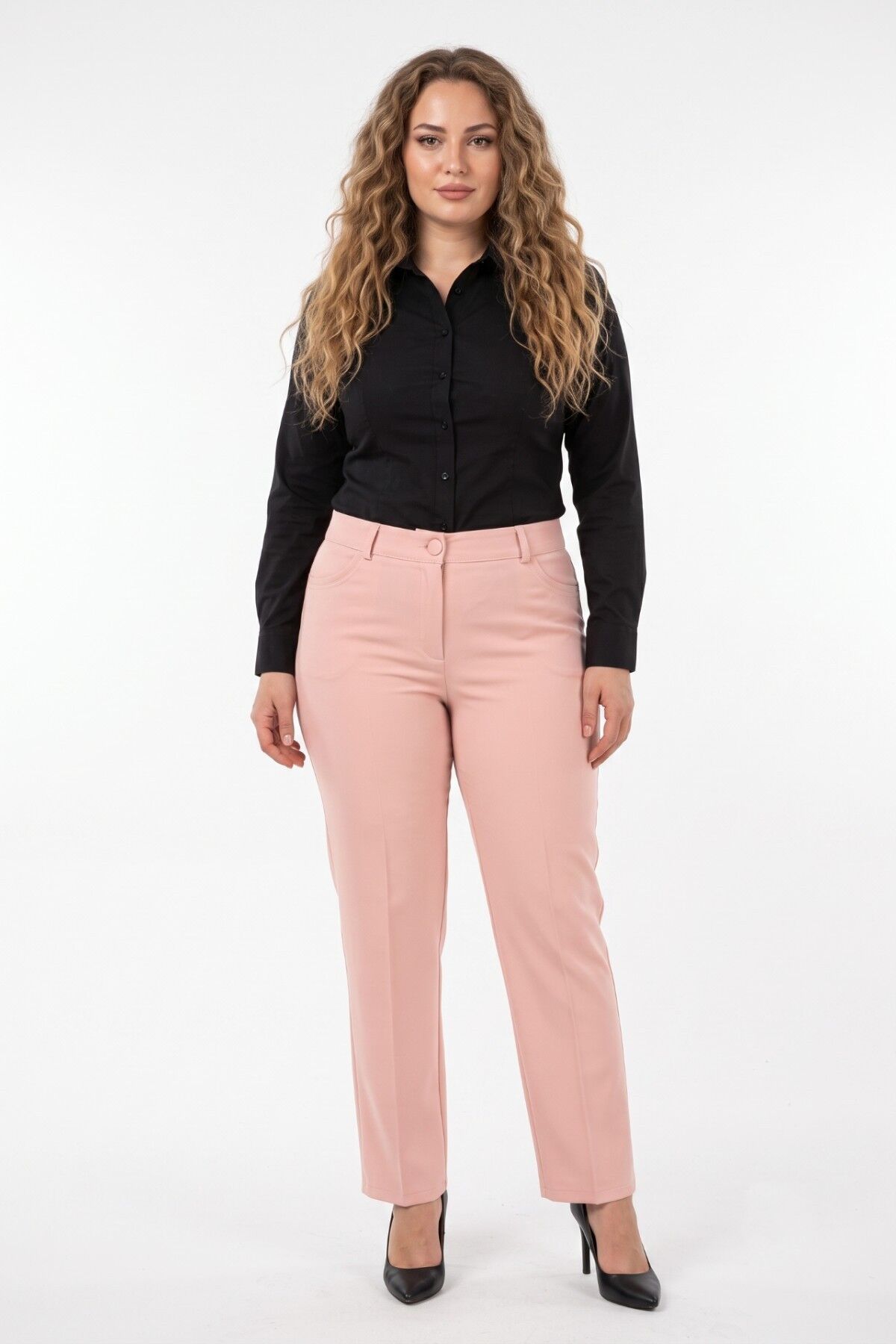 Kadın Kumaş Pantolon BGL-L1450 PUDRA - 52