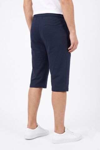 Erkek Rahat Kesim Düz Paça Likralı Kumaş Kapri BGL-ST05581 LACİVERT - 2XL