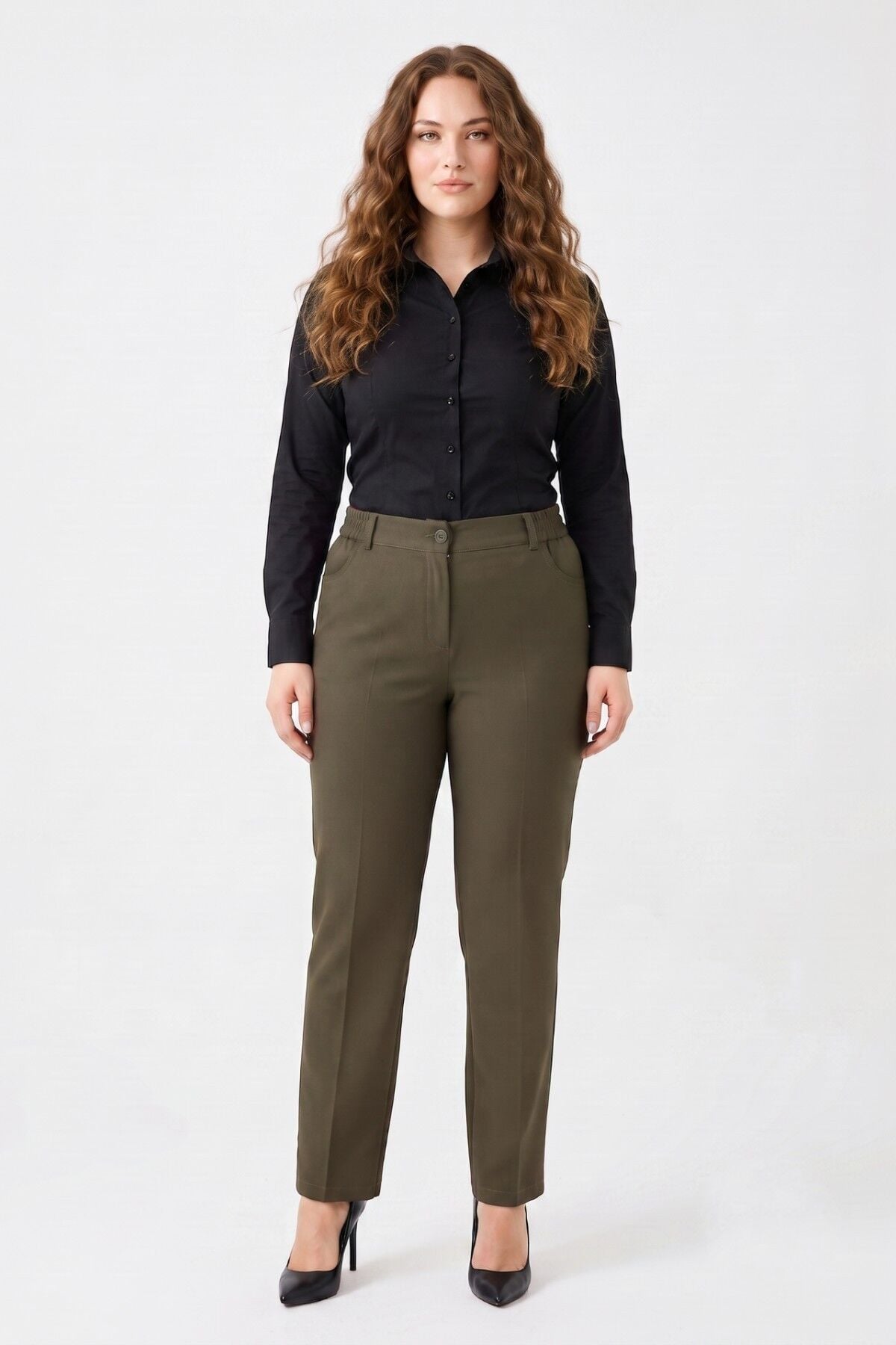Kadın Kumaş Pantolon Lastikli 1900 BGL-ST01792