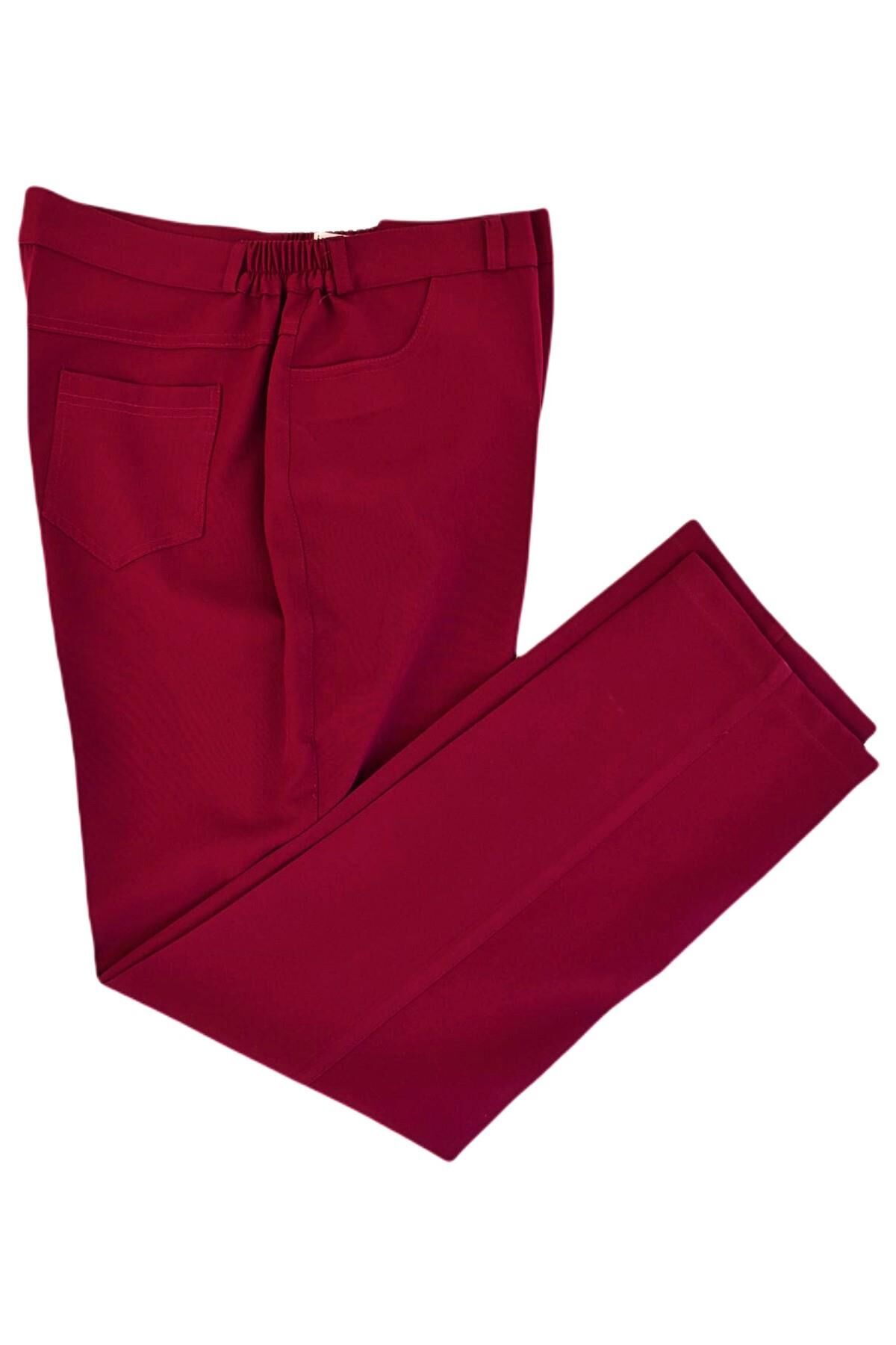 Kadın Kumaş Pantolon Lastikli 1900 BGL-ST01792 FUŞYA - 52